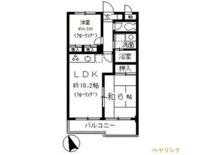 グランドール大幸II(2LDK/1階)の間取り写真