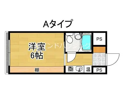 メネダス(1K/2階)の間取り写真