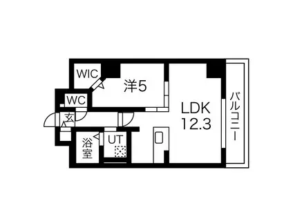 IBIZA(1LDK/3階)の間取り写真