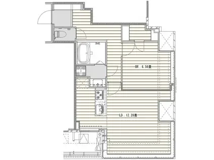 WHITETOWERHAMAMATSUCHO(1LDK/8階)の間取り写真