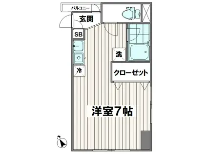 フォンテーヌやはぎIII(ワンルーム/3階)の間取り写真