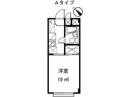 メゾン・デスポワール(1K/2階)の間取り写真