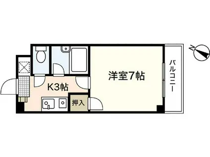 アドラー隅本(1K/1階)の間取り写真