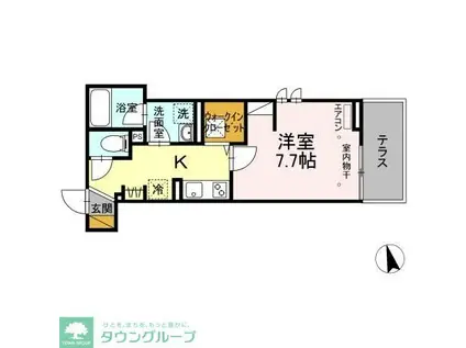 アルメール大久保(1K/1階)の間取り写真