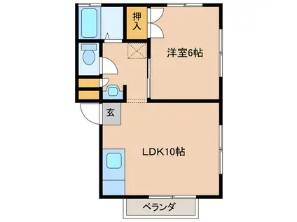 ハイツコンコルド(1LDK/1階)の間取り写真