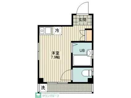 オレンジハウス(ワンルーム/3階)の間取り写真