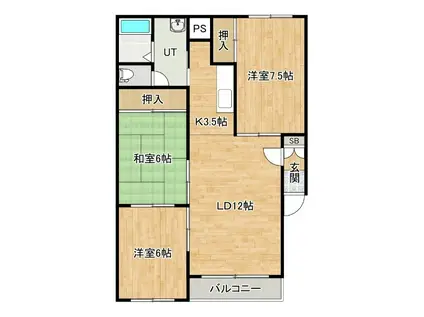 ファミリアプラザ(3LDK/2階)の間取り写真