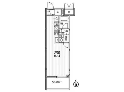 アーデン芝公園(ワンルーム/5階)の間取り写真