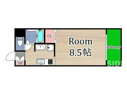 イルフィオーレ(1K/2階)の間取り写真