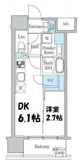 パートナーズ今池(1DK/9階)の間取り写真