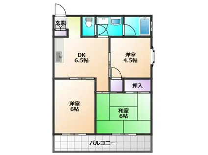 さくらコーポ(3DK/3階)の間取り写真