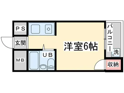 サクセス淀川(ワンルーム/3階)の間取り写真