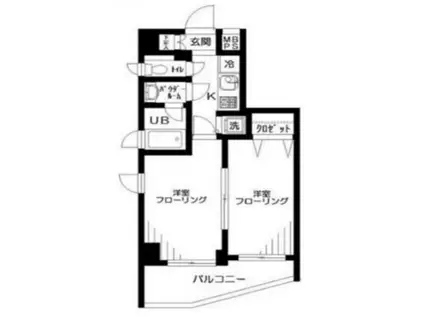 デュオステージサンシャイン60通(2K/5階)の間取り写真