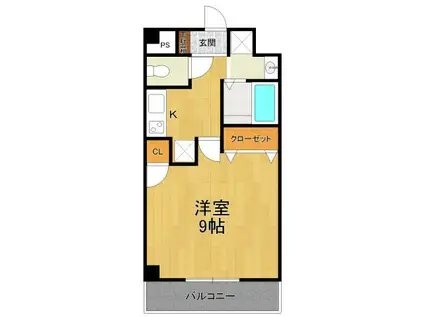 アメニティヒルズⅠ(1K/1階)の間取り写真