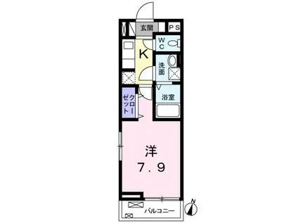 メゾン・ユーフォリア(1K/2階)の間取り写真