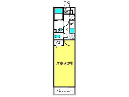 リブリ・GRANDE PORTE(1K/3階)の間取り写真