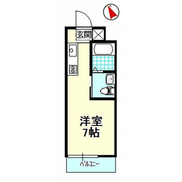 コンフォール根上り松(ワンルーム/1階)の間取り写真