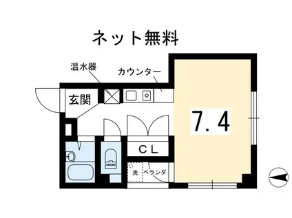 シェモアII(1K/3階)の間取り写真