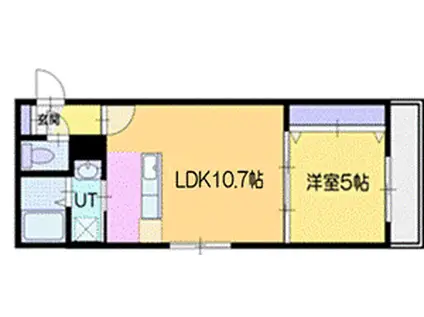 アルファガーデン末広(1LDK/2階)の間取り写真