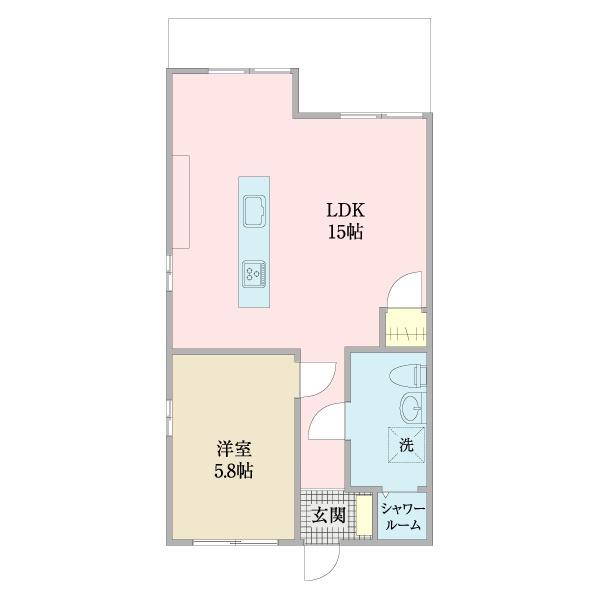 MAISON K(1LDK/1階)の間取り写真
