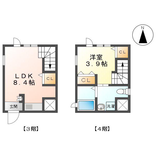 ラヴィール六番町(1LDK/3階)の間取り写真