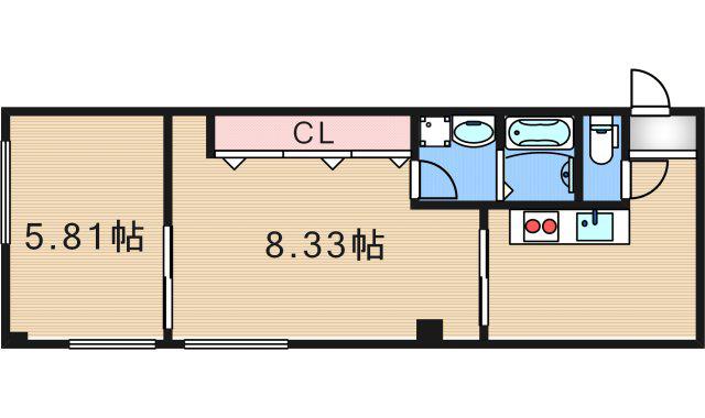 日高マンション(2DK/2階)の間取り写真