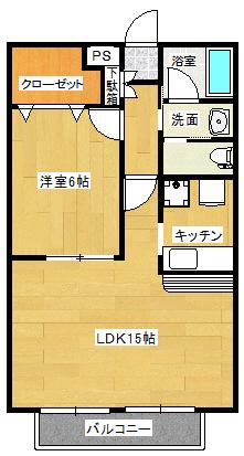 フォーラム(1LDK/2階)の間取り写真