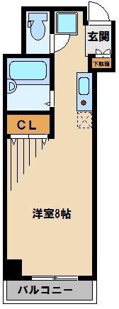 レガーロ西川口駅前(ワンルーム/3階)の間取り写真