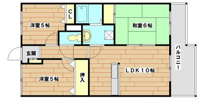 サンパティオA(3LDK/1階)の間取り写真