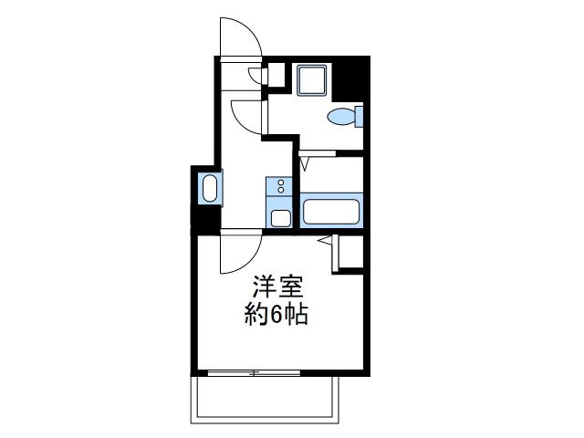 コモドホンアツギ(1K/1階)の間取り写真