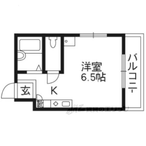 アルカディア五条坂(ワンルーム/5階)の間取り写真