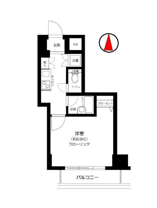 アルテリア浜松町(1K/5階)の間取り写真