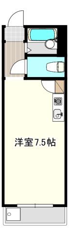 ポエム松川(ワンルーム/11階)の間取り写真