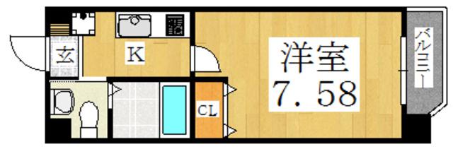 FDS FELICE KOHAMA(1K/6階)の間取り写真