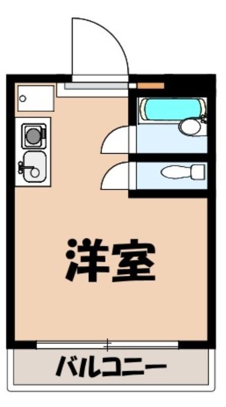 グランコート伊勢崎(ワンルーム/2階)の間取り写真