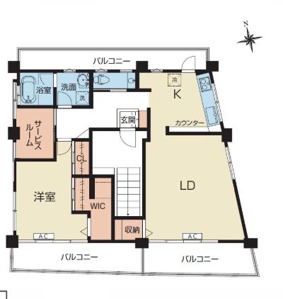 古谷マンション(1SLDK/2階)の間取り写真