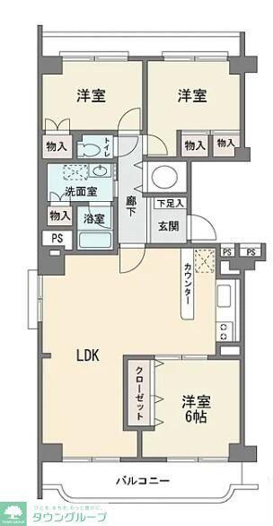 メゾン宮前平(3LDK/1階)の間取り写真