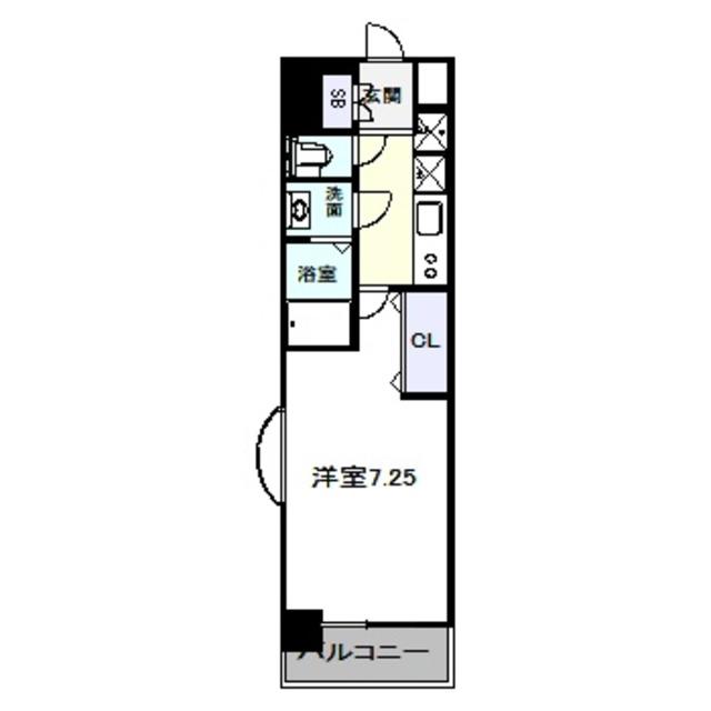 LUXEなかもず(1K/3階)の間取り写真