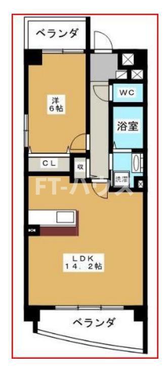 SANKOO MINAMI(1LDK/5階)の間取り写真