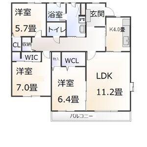 マストプラスI(3LDK/1階)の間取り写真