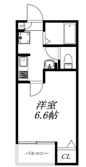 ルレーブ成増(1K/2階)の間取り写真