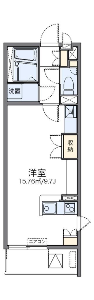 レオネクストアシュ(ワンルーム/3階)の間取り写真