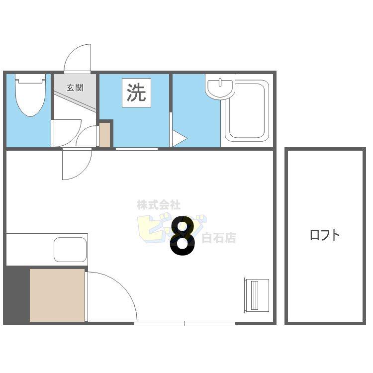 シティヒルズ栄通6(1K/2階)の間取り写真