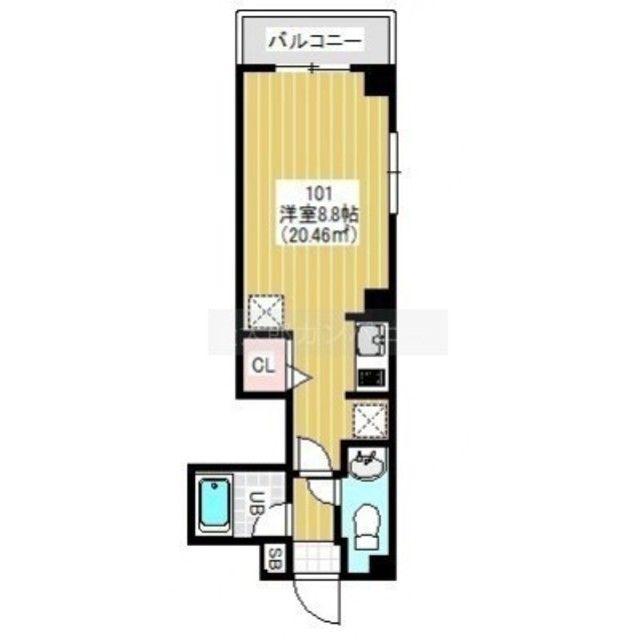NY スクエア 船橋(1K/3階)の間取り写真
