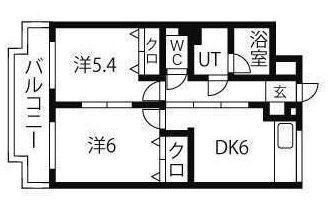 COURT OGIKUBO(2DK/2階)の間取り写真