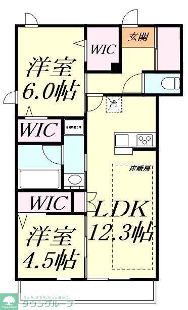 VIE TOWA(2LDK/3階)の間取り写真