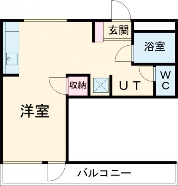 ピットインR一番館(ワンルーム/4階)の間取り写真