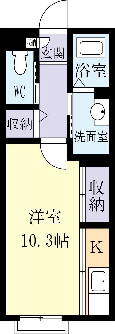 マストライフ百合ヶ丘I(ワンルーム/1階)の間取り写真