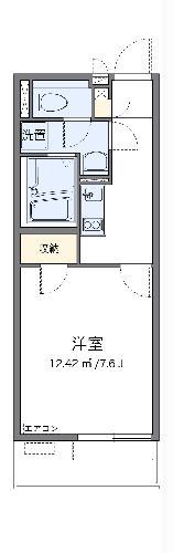 レオネクストルミニア(1K/3階)の間取り写真