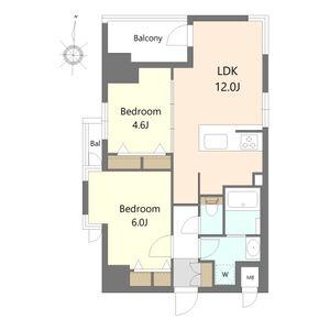 S-RESIDENCE高岳CLARITY(2LDK/3階)の間取り写真